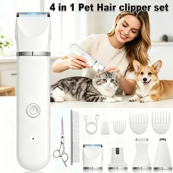 4-in-1 Pet Hair Clipper Rechargeable