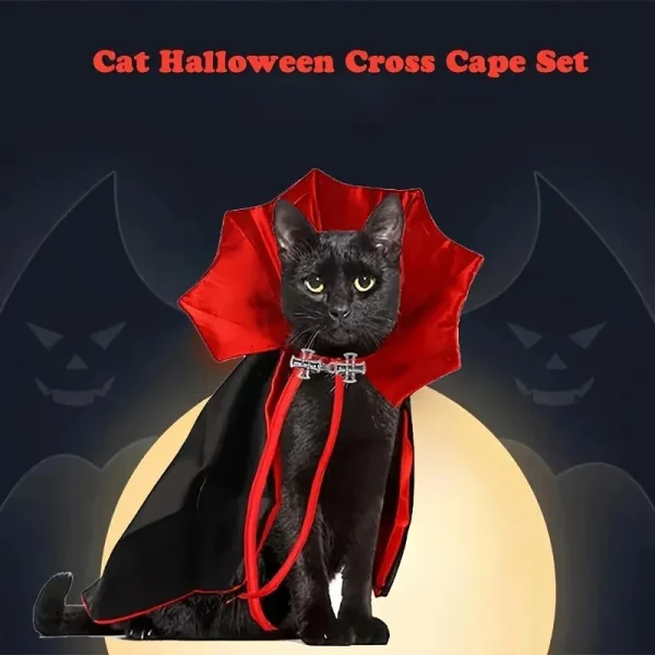 Spooky Vampire Halloween Costume for Cats