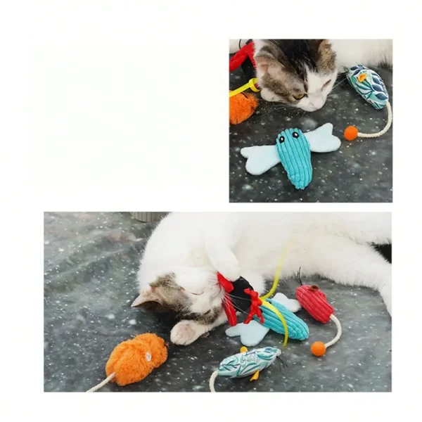 Plush Cat Toy Interactive Teasers
